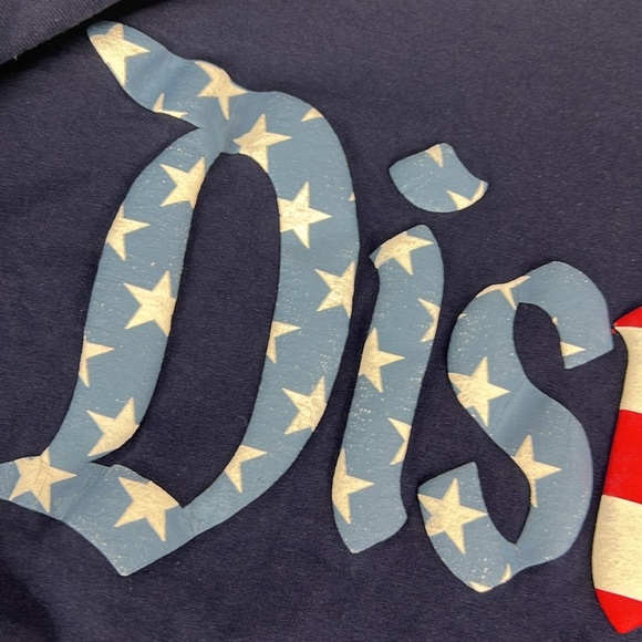 Disneyland Sz XS Spirit Jersey Tee American Flag USA Navy Unisex - Picture 11 of 11